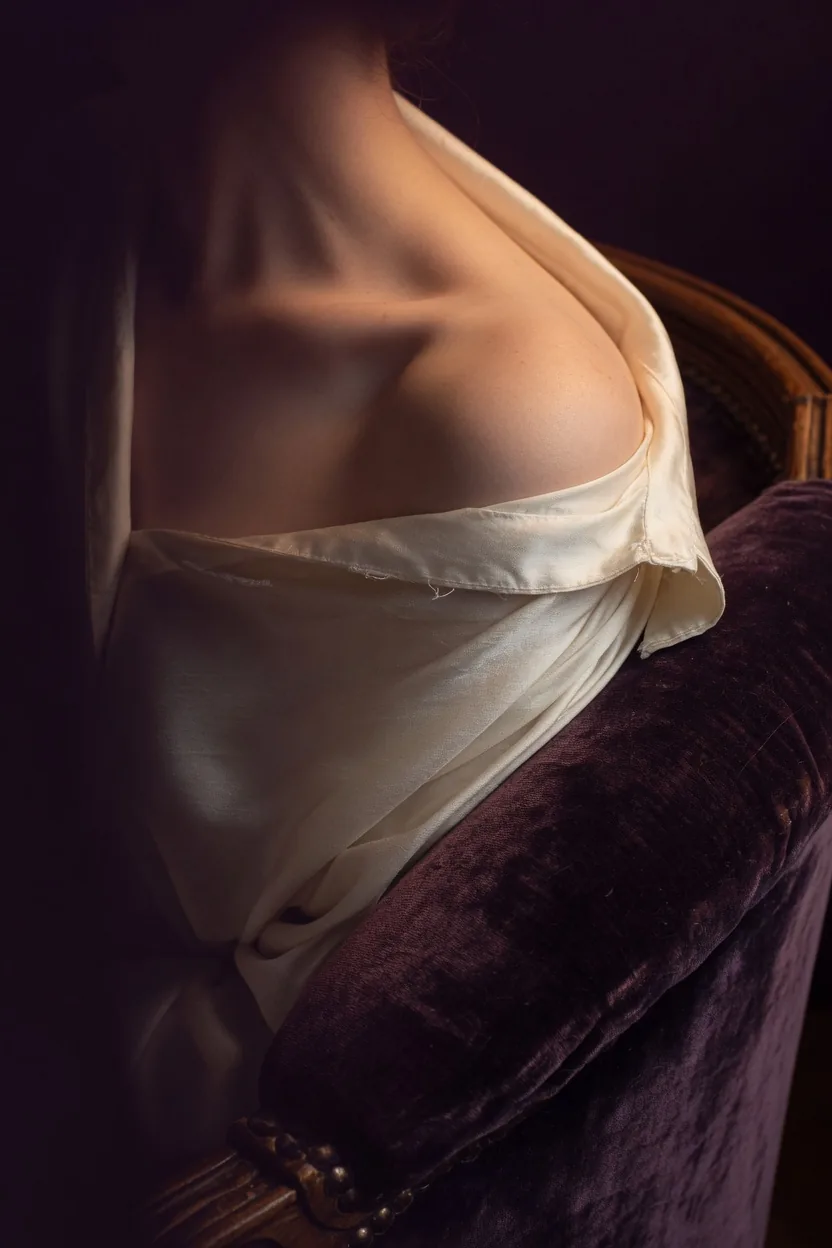 Silk draped in a private studio. This is a stand-in, not a client photograph.